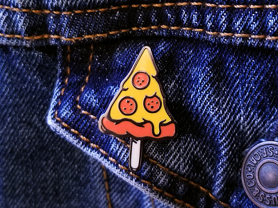 Pizza on a Stick Lapel Pin