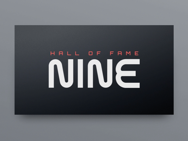 Hall of Fame 9 - Inductee Credits animation design motion ui ux web