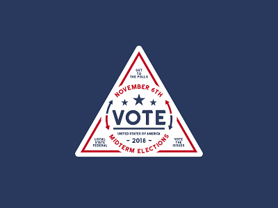 Midterms Elections Badge 2018 badge design election elections logo vector vote