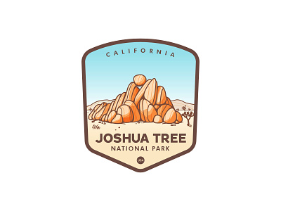 Joshua Tree National Park Badge badge design illustration joshua tree national park vector