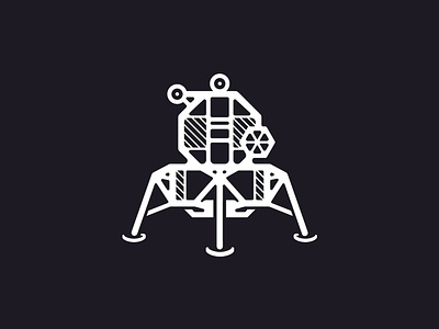 Apollo Lander illustration logo mark nasa space vector