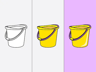 A yellow bucket app branding design graphic design illustration logo typography ui ux vector