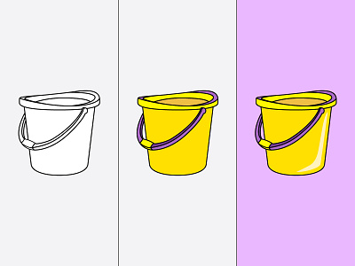 A yellow bucket app branding design graphic design illustration logo typography ui ux vector