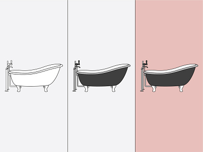 Bathroom Tub app bathroom icons branding design graphic design icons illustration logo typography ui ux vector