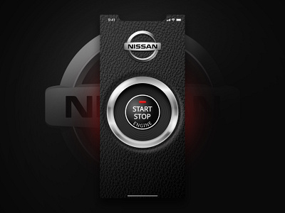 Engine Start/Stop Button App app branding car concept design graphic design illustration logo nissan push button start ui ux