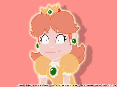 😳Princess Daisy | Day 2 | 100 Meme Challenge 1 hour 100 meme challenge challenge daisy fan art illustration jesus loves you!!! princess daisy quick super mario the mustard seed life