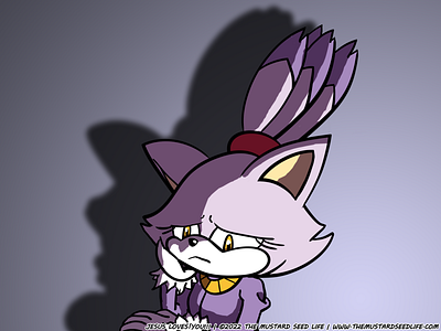 😟Blaze the Cat | Day 11 | 100 Faces Meme Challenge 100 faces meme challenge blaze challenge fan art fanart illustration jesus loves you!!! quick sonic sonic the hedgehog the mustard seed life