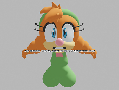 Sonic: Belle the Tinkerer 3D Model WIP | Day 22 3d 3d model belle belle the tinkerer cartoon character fan art fanart jesus loves you!!! model modeling modelling progress sonic sonic the hedgehog the mustard seed life update wip