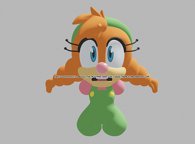 Sonic: Belle the Tinkerer 3D Model WIP | Days 23 & 25 3d 3d model belle belle the tinkerer cartoon character fan art fanart jesus loves you!!! model modeling modelling progress sonic sonic the hedgehog the mustard seed life update wip