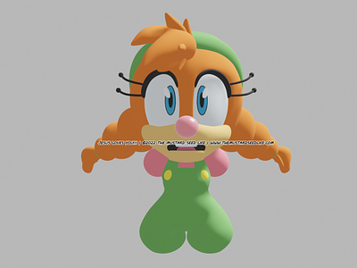 Sonic: Belle the Tinkerer 3D Model WIP | Days 23 & 25