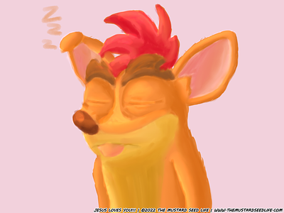 😴Crash Bandicoot | Day 16 | 100 Faces Meme Challenge 1 hour 100 faces meme challenge challenge crash bandicoot fan art fanart fast game hour illustration jesus loves you!!! quick the mustard seed life timed video game