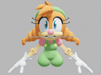 Sonic: Belle the Tinkerer 3D Model WIP | Day 31 3d 3d model belle belle the tinkerer cartoon character fan art fanart game jesus loves you!!! model modeling modelling progress sonic sonic the hedgehog the mustard seed life update video game wip