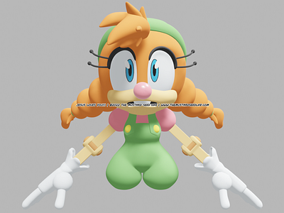 Sonic: Belle the Tinkerer 3D Model WIP | Day 31