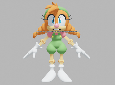 Standing Tall! | Sonic: Belle the Tinkerer 3D Model WIP | Day 32 3d 3d model belle belle the tinkerer cartoon character fan art fanart game jesus loves you!!! model modeling modelling progress sonic sonic the hedgehog the mustard seed life update video game wip