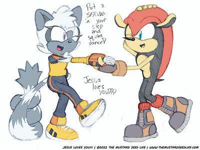 Sonic: Tangle x Mighty Spring Step Square Dancing