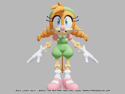 She's Done! | Sonic: Belle the Tinkerer 3D Model WIP | Day 44 3d 3d model 3d modeling 3d modelling belle belle the tinkerer character complete complete 3d model done fan art final finished jesus loves you!!! model modeling modelling sonic sonic the hedgehog the mustard seed life
