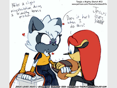 Sonic: Tangle x Mighty "Bagel Blush" Fan Art