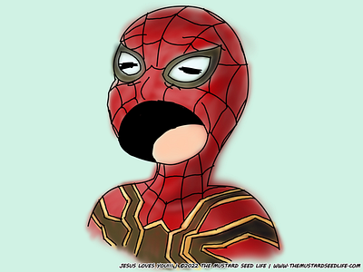 😯Iron Spider | Sketch 43 | 100 Faces Meme Challenge 100 faces meme challenge cartoon challenge character digital fan art fast illustration jesus loves you!!! quick style stylized the mustard seed life