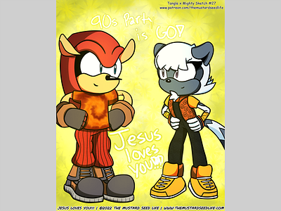 Sonic: Mighty the Armadillo & RJ the Alpaca Fan Art Collab! by Tiny  MustardSeed on Dribbble