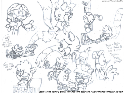 Sonic: Even MORE Tangle x Mighty Sketch Studies