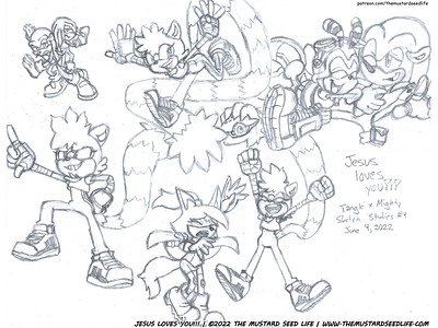 Sonic: Si, Mas Mas Tangle x Mighty Sketch Studies