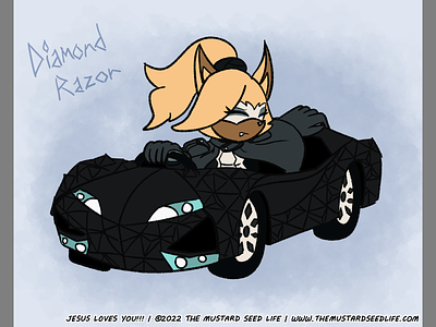 Team Sonic Racing: Whisper in the Diamond Razor car cartoon character concept design dlc fan art fanart game illustration jesus loves you!!! sonic sonic the hedgehog style stylized team sonic racing the mustard seed life video game whisper whisper the wolf