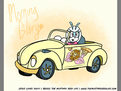 Team Sonic Racing: Jewel in the Morning Glory car cartoon character concept design dlc fan art fanart flower illustration jesus loves you!!! jewel jewel the beetle sonic sonic the hedgehog style stylized the mustard seed life video game