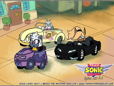 Team Sonic Racing: Spiral Hill DLC Pack car concept design fan art fanart game illustration jesus loves you!!! jewel jewel the beetle sonic sonic the hedgehog spiral hill tangle tangle the lemur team sonic racing the mustard seed life video game whisper whisper the wolf