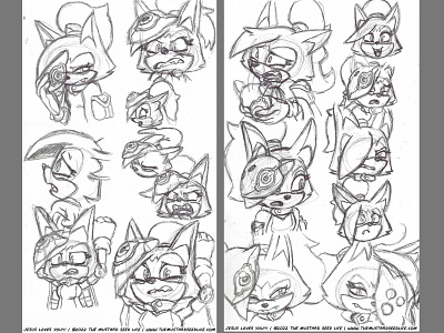 Whisper the Wolf: Eyes Open Sketch Studies