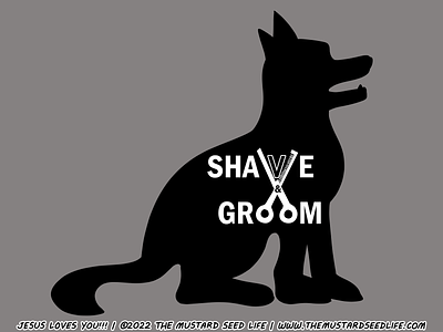 Shave & Groom Dog Service Logo