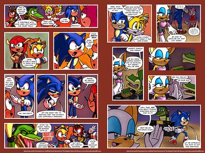 Sononical: Heroes N’ Hearts Pages 13-14 amy charmy comic design digital espio fan art fanart jesus loves you!!! layout mighty page panel ray rouge sonic sonic the hedgehog tails the mustard seed life vector