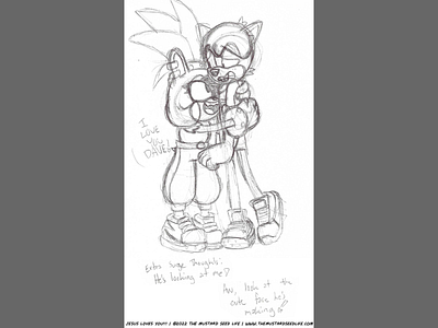 Sonic Inktober 2022: Surge Hugging Dave