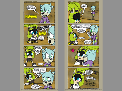 Dave the Intern x Surge the Tenrec Fanfiction Comic comic comic strip dave dave the intern digital fan art fanart illustration jesus loves you!!! mixed media sequential sequential story sonic sonic the hedgehog story strip surge surge the tenrec the mustard seed life traditional
