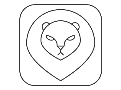 Lion cat design elegant icon line lion minimalist simple