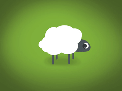 Sheep animal animation baa design flat design gif green motion graphics sheep simple