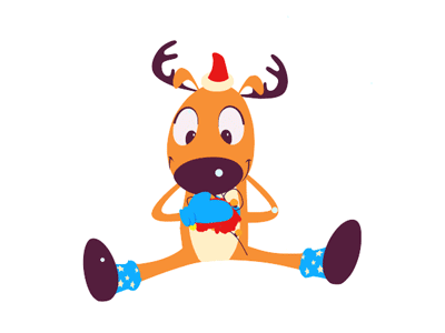 Reindeer - Merry Christmas animation illustration motion design sticker set ui