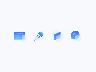 Frosted Icons blue chat data flat icon minimal service technology ui