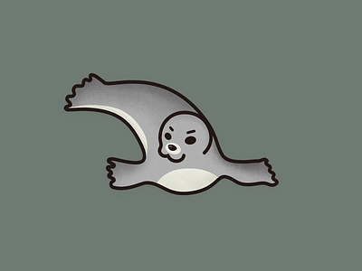 Seal animal cute minimal outline sea seal