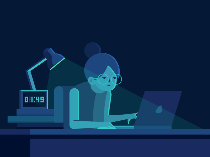 Stay up late by GLX on Dribbble