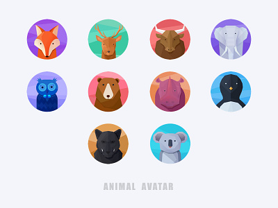 Animal avatar-02 animal avatars badge design icon illustration illustration design logo