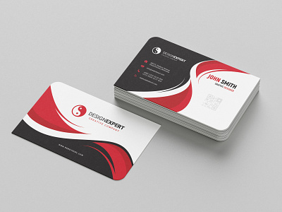 Modern Business Card brand identity branding business card businesscard corporate design print red