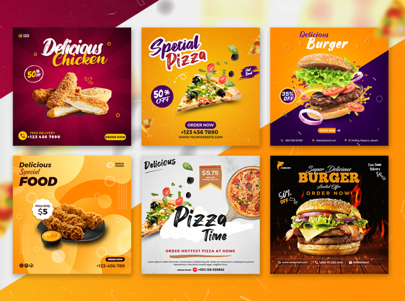 Food Social Media Post Design | Banner ads by M. Ashir Javed on Dribbble