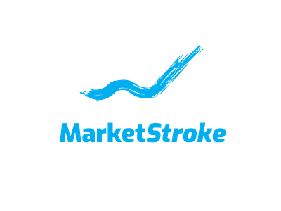 MarketStroke Startup Logo blue brand identity branding india line logo logo logo design minimal minimal logo saas logo software logo startup logo