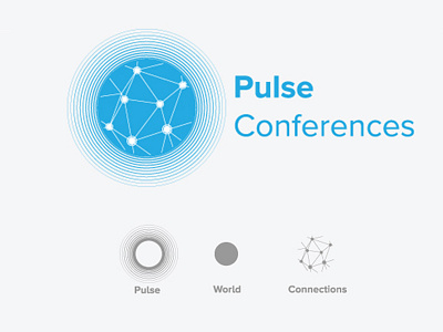 Pulse Conferences - Logo Concept blue company logo connections corporate corporate logo logo logo design network logo pulse waves