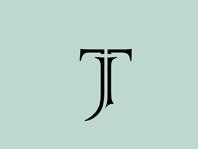 TJ Monogram logo minimal monogram royal typography