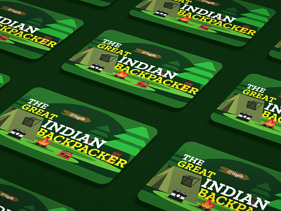 Business Card Design - The Great Indian Back Packer adventure adventure business card backpacker business card business card design startup business card travel travel branding travel business card travel logo visiting card design
