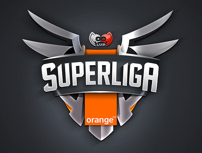 SuperLiga Orange League of Legends Logo Design brand branding design game gaming graphic design league league of legends legends logo lol orange superliga