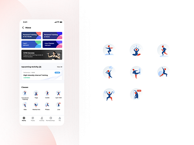 Exercise icon sets