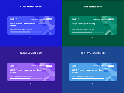 Memberships cards for fitco app cards gym membership ui ui design uidesign