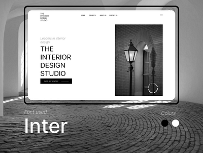 Website design for Interior Design Studio design interior minimalistic ui ux webdesign website